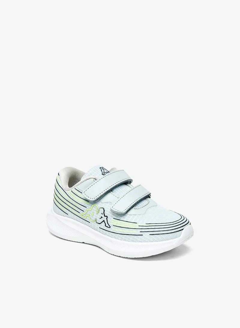 كابا حذاء رياضي للأولاد بتفاصيل شعار وإغلاق بشريط لاصق